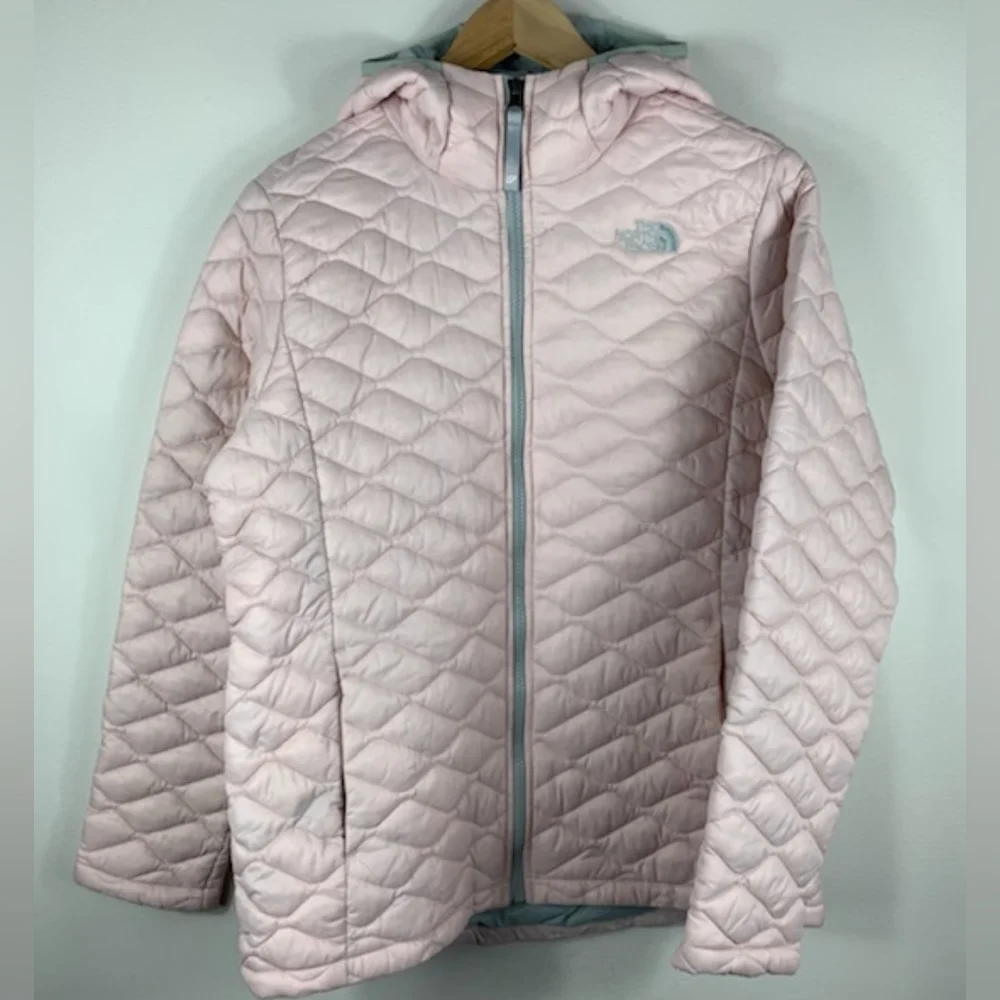 The North Face Girls Thermoball Winter Black Quilted Hooded Jacket XL (18) - Picture 1 of 6